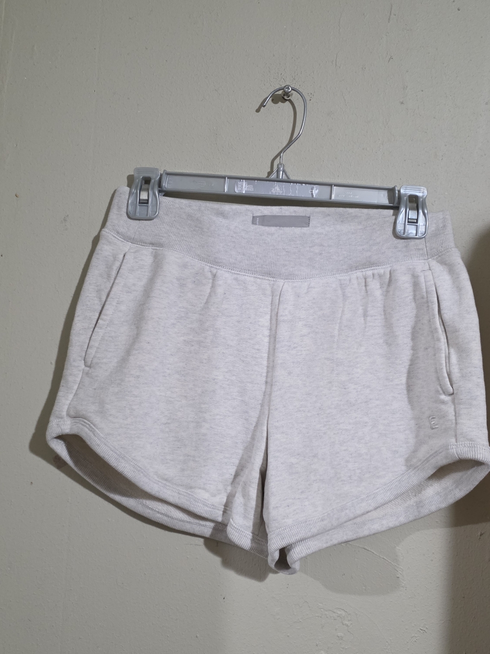 Everlane Heathered Light Gray Cozy Knit Athletic Shorts Used Size S Womens